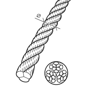 Corda in PP Blu Ø 4 mm / lunghezza 20 m