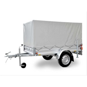 Remorque Stema Variolux 750 avec bâche, roue jockey et antivol.