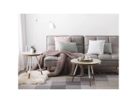 Table d'appoint Beliani Ramona MDF Blanc Ø 44 cm / H 55 cm