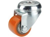 Doerner + Helmer Schwerlast-Lenkrolle mit Rückenloch Orange Ø 3,5 cm