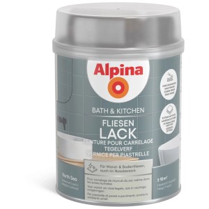 Dose Alpina Fliesenlack Bath & Kitchen North Sea, seidenmatt, für Wand- und Bodenfliesen.