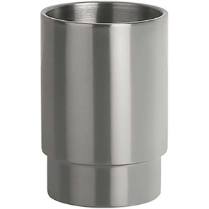 Spirella Zahnputzglas Nyo Steel Brushed, Edelstahl, gebürstet.