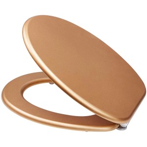 Abattant WC Race cuivre de Diaqua® en MDF avec fermeture ralentie.