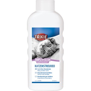 Trixie Simple'n'Clean désodorisant litière chat parfum talc bébé, 750g.