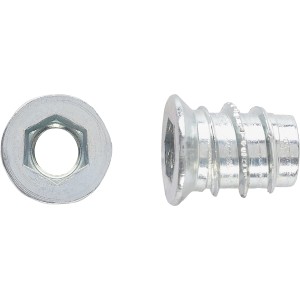 Écrou à visser entraînement à fente galvanisé M6 / 8 pcs