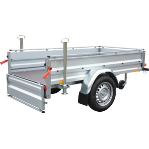 Remorque Stema Variolux 850 avec bâche haute, béquilles et roue jockey.