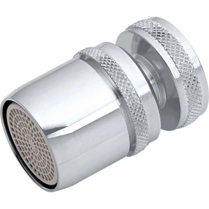 Rompigetto cromato con snodo sferico M22 per rubinetto, orientabile.