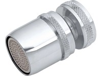 Wassersparer mit Kugelgelenk verchromt M22