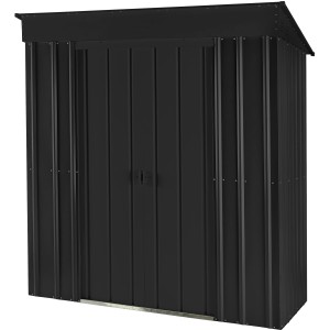 Abri de jardin en métal anthracite Globel Skillion 64, 171x113 cm. Conception compacte avec toit monopente.