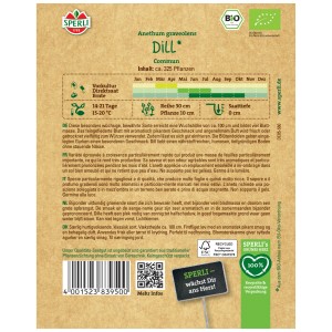 Sperli Semi di Aneto Bio: Erba aromatica per giardino e vaso.
