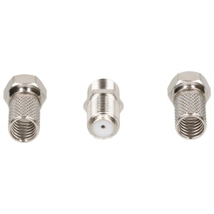 Schwaiger F-Verbindungs-Set, 3-teilig für Koaxialkabel & Antennenkabel.
