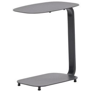 Tavolino per laptop Garden Impressions Lucca nero in alluminio, ideale per giardino o balcone.