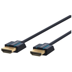 Cavo HDMI Clicktronic Highspeed nero, 0,5 m, Ultraslim per computer e multimedia.
