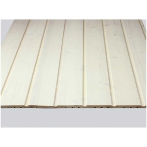 Legno profilato abete/abete bianco smaltato bianco, 14x121 mm, lunghezza 3 m.