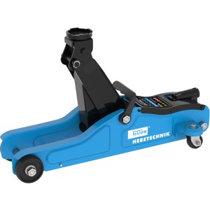 Cric a carrello Güde GRH 2/330 L blu con capacità di sollevamento di 2 t per officina e garage.