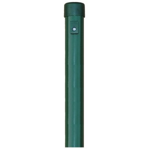 Poteau tubulaire vert Pletscher, longueur 2 m, pour la construction de clôtures et brise-vue.