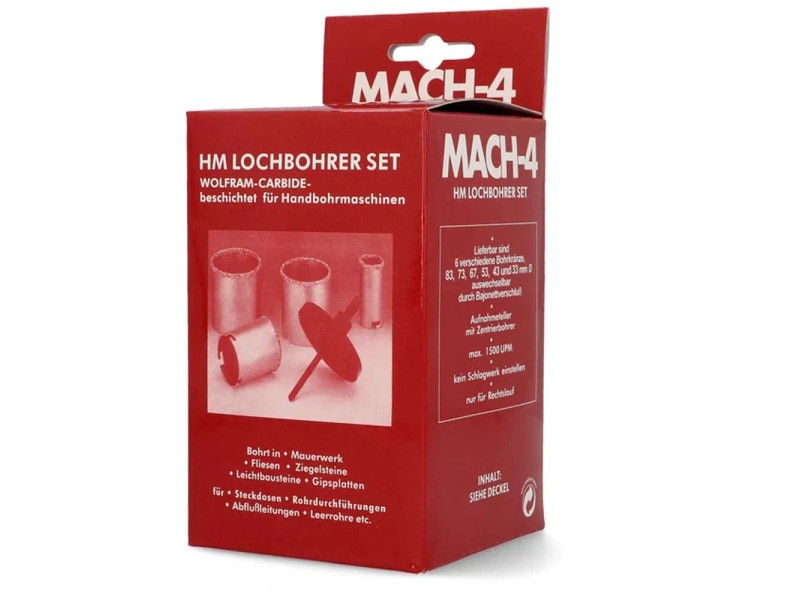 ARTU Lochbohrer-Set 6-teilig – 33, 53, 67, 73 Mm Für Mauerwerk