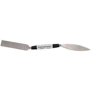 Cazzuola da stuccatore in acciaio, larghezza 20 mm, con lama piatta e appuntita per intonacare.