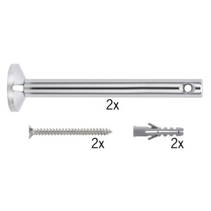 Accessorio Paulmann Wire System: deviatore cromato con viti e tasselli per sistemi a binario.
