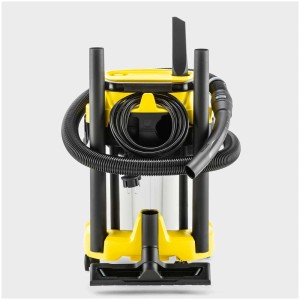 Aspirateur eau et poussière Kärcher WD 3 S V-17/6/20 avec support accessoires et cuve en acier inoxydable.