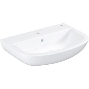 Lavabo Grohe Bau Ceramic bianco, 55 cm, per montaggio a parete con troppopieno.