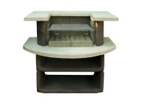 Buschbeck Grillkamin Montana Beton Weiss-Braun