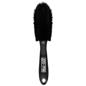 Muc-Off Reinigungsbürste für Felgen und Speichen, mit gummiertem Griff für sicheren Halt.