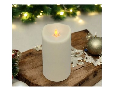 LED-Kerze Outdoor Kunststoff Creme Ø 7,5 x 12,5 cm / 1 Stk. kaufen bei OBI