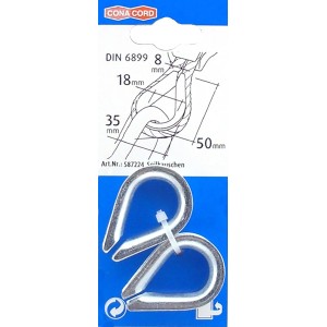 Conacord cavo d'acciaio, lunghezza 50 mm, per fissaggio fune in accessori in acciaio inox.