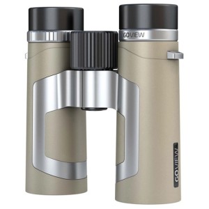 Goview Zoomr 10x34 Fernglas mit Magnesiumgehäuse in Braun für Naturbeobachtung.