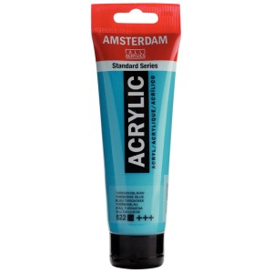 Tube de peinture acrylique turquoise Amsterdam Standard Series, 120 ml.