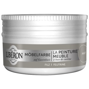 Vernice per mobili a base di caseina Libéron color feltro, barattolo da 0,075 l.