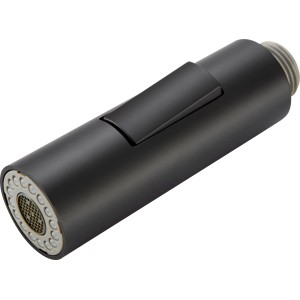 Doccetta di ricambio nera 21 mm (G 1/2) per rubinetto cucina, con due getti.