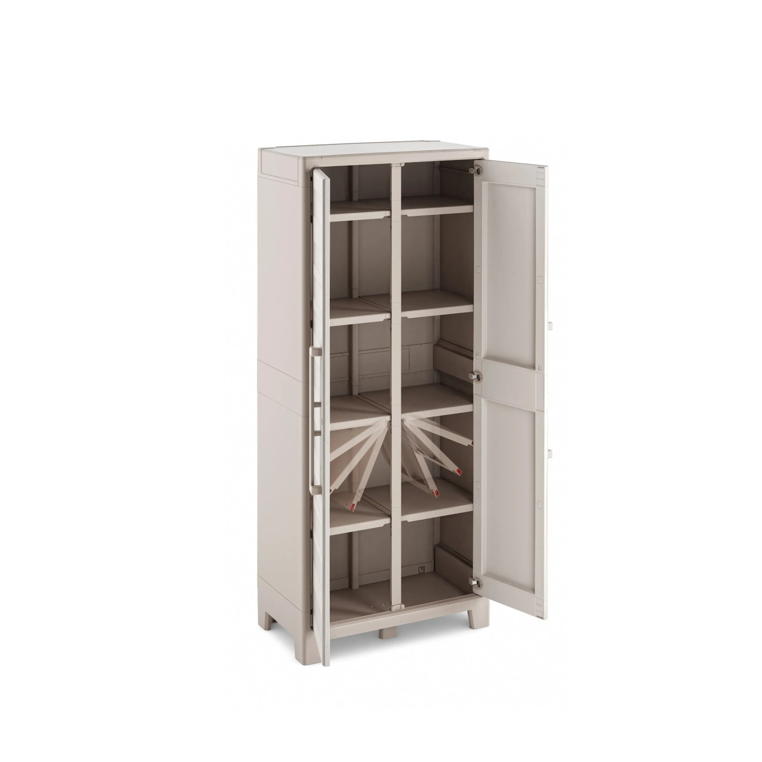 Kunststoff-Schrank Gulliver Multispace Hellbeige 182 x 80 x 44 cm kaufen bei OBI