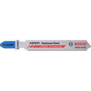 Lama per seghetto alternativo Bosch Expert T 118 AHM per acciaio inox, confezione da 2.