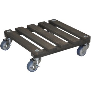 Wagner Kübelroller GH7090, 40x40 cm, antracite, in legno FSC® con ruote per interni ed esterni.