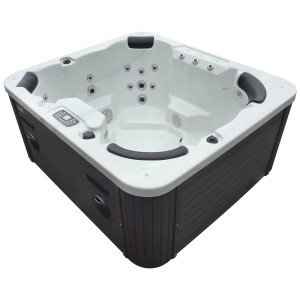 Spa extérieur Sonnenkönig Flores Blanc, bain à remous fixe avec jets de massage et éclairage LED.