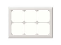 Hager Unterputz-Abdeckrahmen Kallysto waagerecht Weiss Gr. 2 x 3