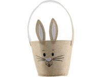 Aufbewahrungskorb Hase Polyester Hellbraun Ø 15 cm / Höhe 27 cm