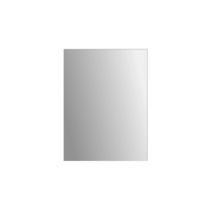 Specchio rettangolare in cristallo Jump, 30x40 cm, con bordo a C per bagno o toilette.