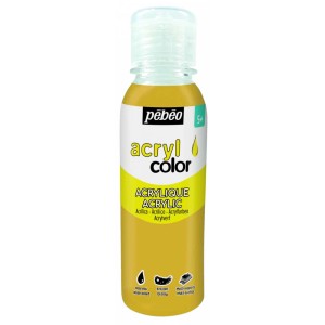 Pébéo Acrylfarbe Gold, 150ml Flasche für Künstlerbedarf.