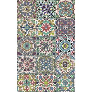 Pellicola adesiva d-c-fix Trendyline Faraso con motivi di piastrelle orientali colorate, 45x150cm.