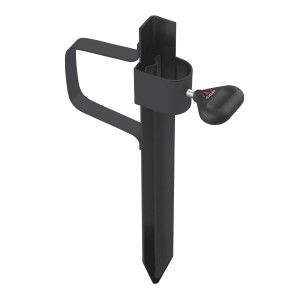 Pointe à gazon Doppler, anthracite, pour parasols jusqu'à 3,2 cm de diamètre de mât. Support de parasol pratique pour jardin et camping.