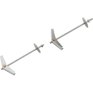 Deux chevilles à ressort LUX avec vis (Ø 3 mm x 85 mm) en métal pour murs creux.