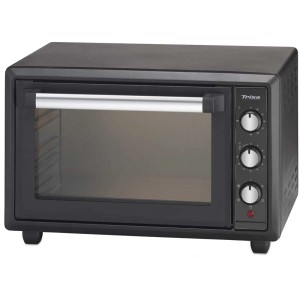 Forno Trisa Forno Gusto 28 l, mini forno compatto nero con timer e funzione di ventilazione.