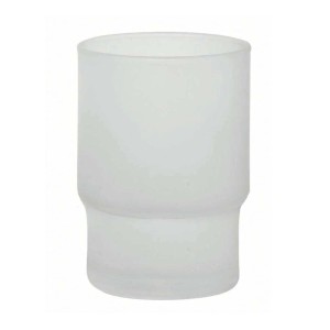Verre de remplacement tesa® pour porte-gobelet brosse à dents, verre satiné.