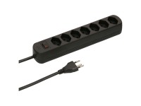 Steckdosenleiste Basic Line 7 x Typ13 Schwarz mit Schalter