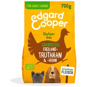 Edgard & Cooper cibo secco per cani tacchino e pollo, sacco da 700g per cani adulti.
