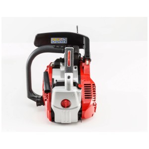 Tronçonneuse à essence Al-Ko BKS 2625 T Comfort en rouge et argent.