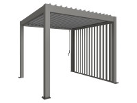 Biohort Lamellenseitenwand Gr. 3m quarzgrau-metallic